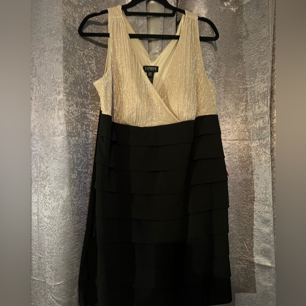 Black and gold dress
